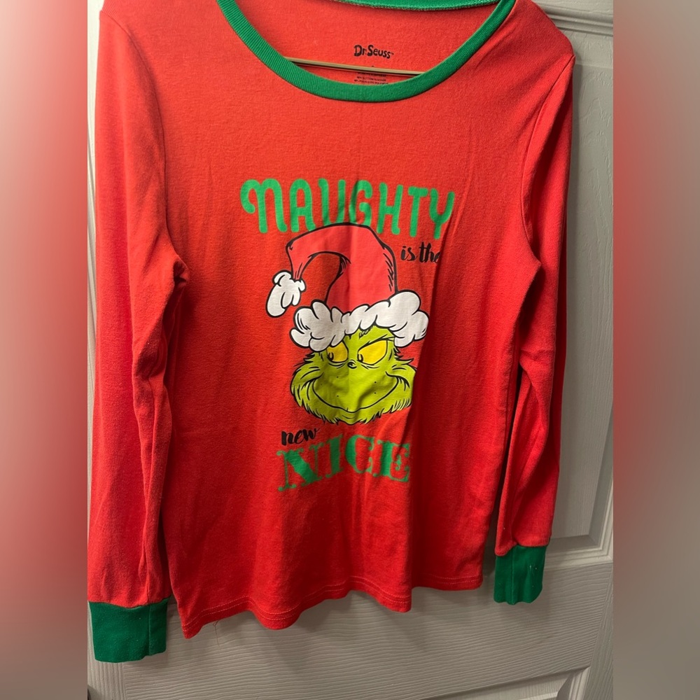 Grinch pajama shirt